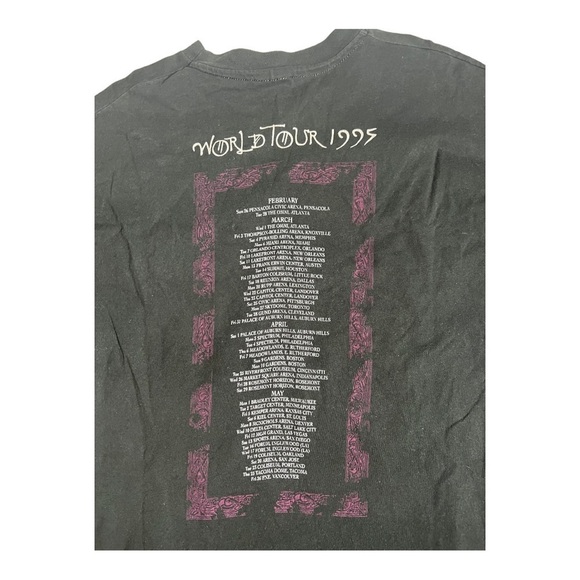 Vintage JIMMY PAGE & ROBERT PLANT WORLD TOUR 1995 TEE SHIRT SIZE XL - Picture 4 of 5